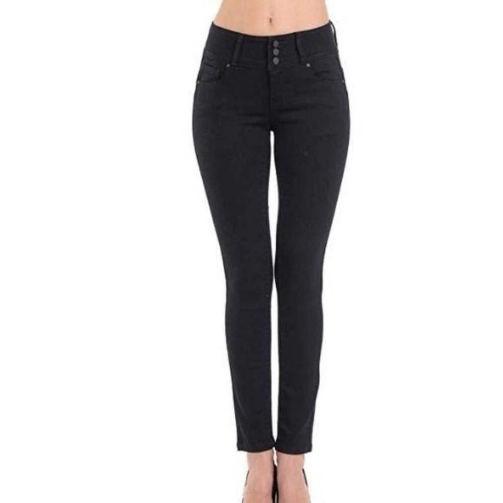 Wax Black Stretchy Butt Accent Jeans